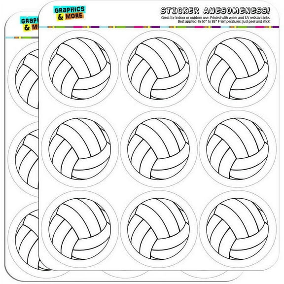 Cartoon Volleyball 18 2" Planner Calendar Scrapbooking Crafting Stickers