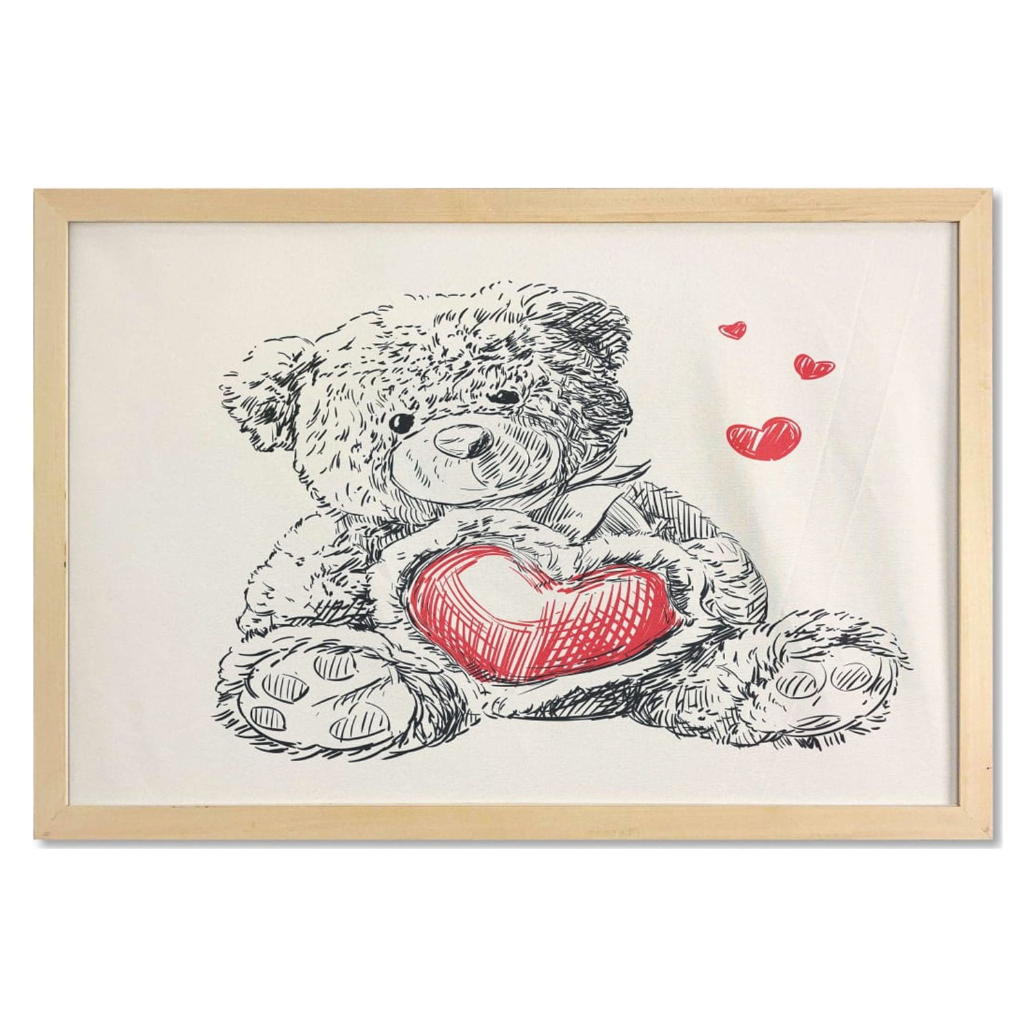 Premium Vector | Cute teddy bear holding a heart