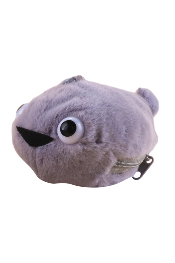 Cartoon Wallet Coin Bag Cash Small Change Zipper Wallet Cute Fish Shape Coin Purse Mini Headset Key Pouch for Kids Teen