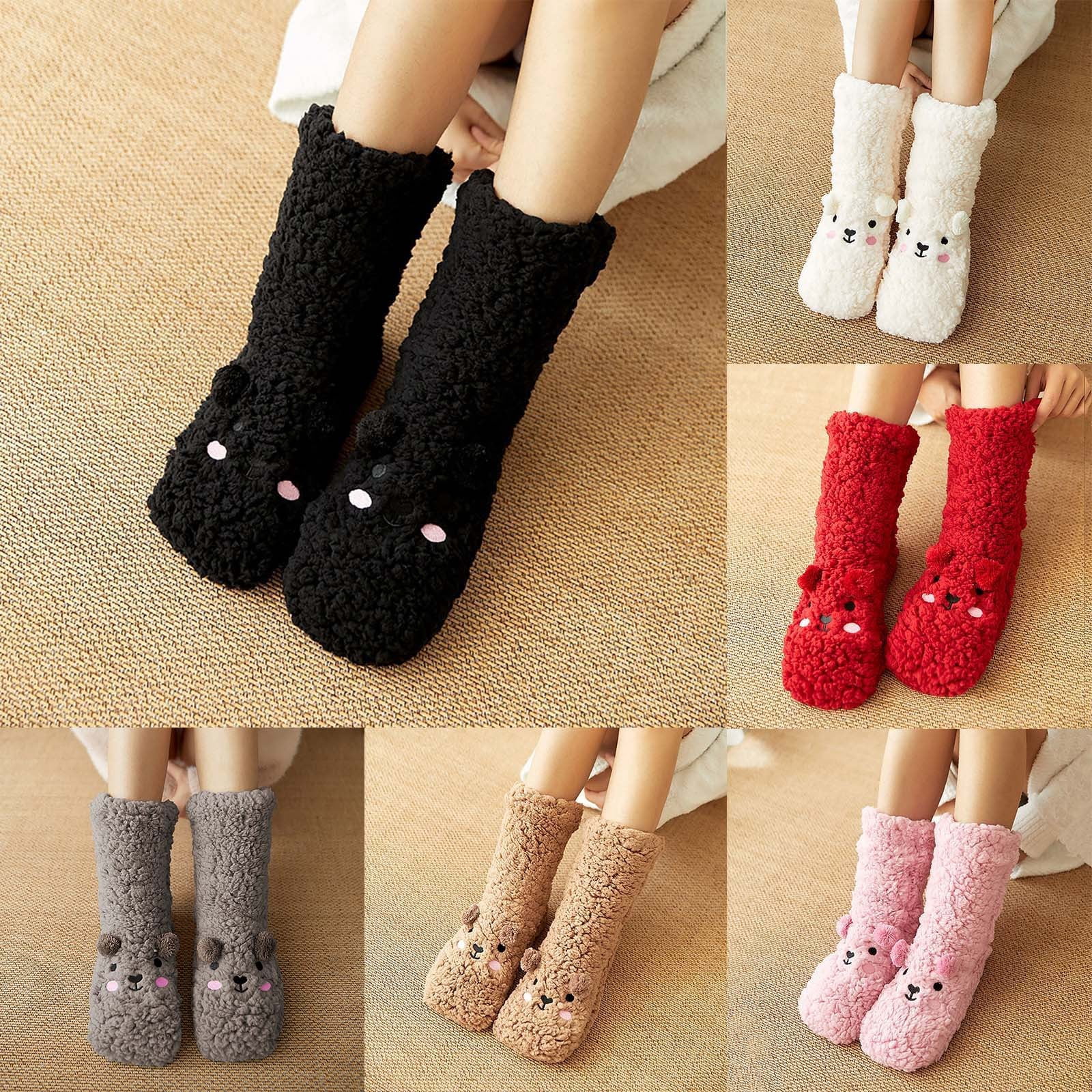 Cartoon Warm Socks Slippers Women Sleeping Floor Non Slip Thicken Socks ...