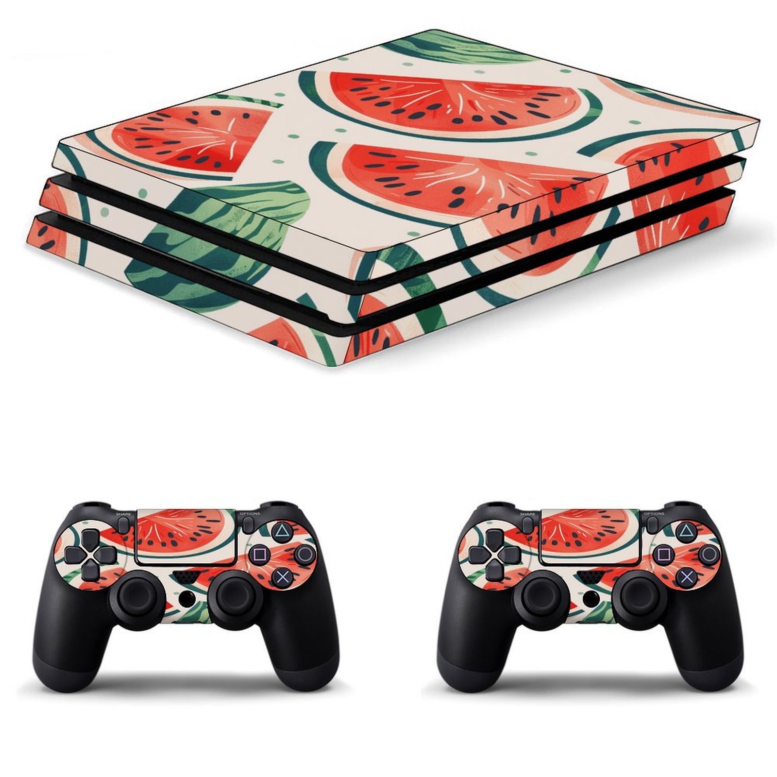Cartoon Watermelon Pattern PS4/PS4 Pro/PS4 Slim Skin Sticker For ...