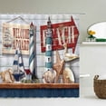 thumbnail image 1 of Cartoon Waves Boat Boy 3d Shower Curtains Bathroom Waterproof Bathroom Curtains Polyester Fabric Printed Bath Screen Mat, 1 of 5