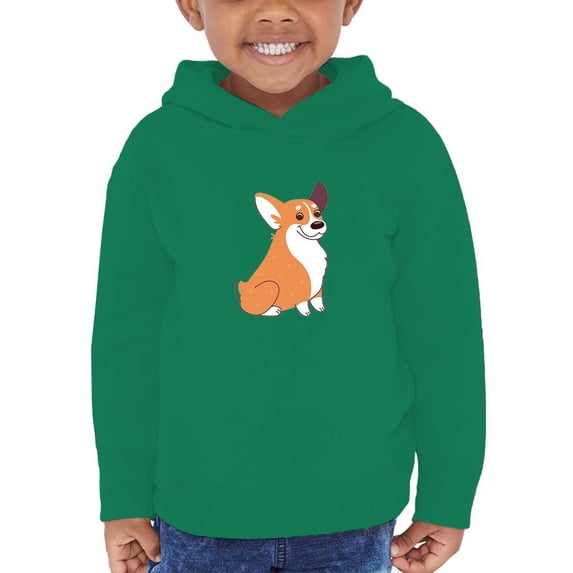 Cartoon Welsh Corgi Sitting Hoodie Toddler -Image by Shutterstock, 4 Toddler