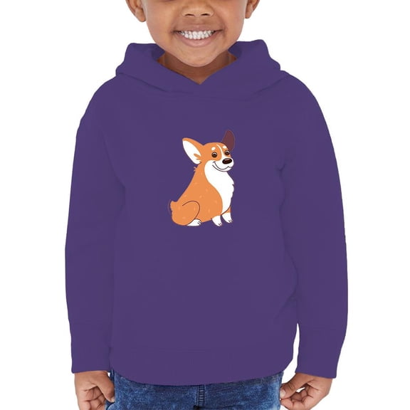 Cartoon Welsh Corgi Sitting Hoodie Toddler -Image by Shutterstock, 5 Toddler