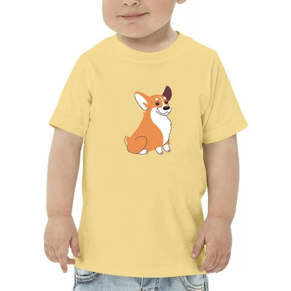 Cartoon Welsh Corgi Sitting T-Shirt Toddler -Image by Shutterstock, 3 Toddler