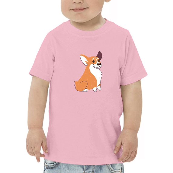 Cartoon Welsh Corgi Sitting T-Shirt Toddler -Image by Shutterstock, 3 Toddler