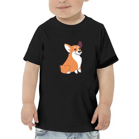 Cartoon Welsh Corgi Sitting T-Shirt Toddler -Image by Shutterstock,  5 Toddler