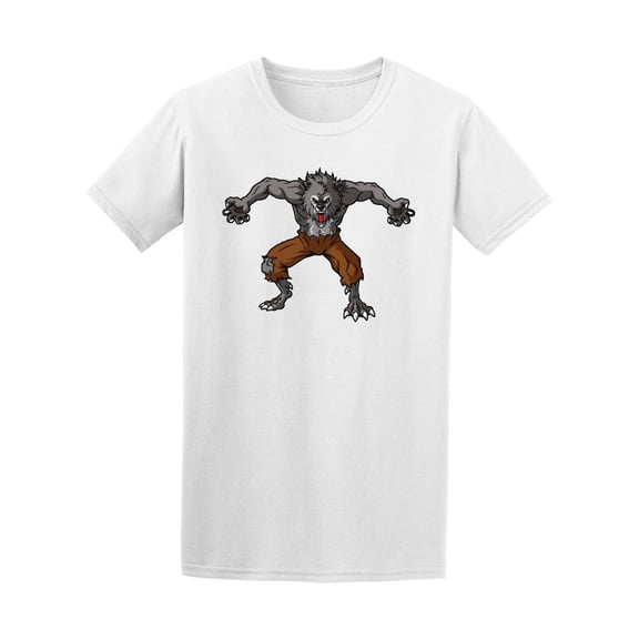 Cartoon Werewolf T-Shirt Men -Image by Shutterstock, Male 4X-Large
