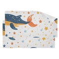 thumbnail image 1 of Cartoon Whales Colorful Stars Hand Towel Absorbent Bath Towels for Bathroom Sports Gym 28" x 14" Set of 2, 1 of 8