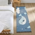 thumbnail image 1 of Cartoon Whales Cute Clouds Balloons Bedside Runner Rug 2'x 6' Non Slip Carpet Floor Mat Area Rug, 1 of 8