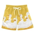 thumbnail image 1 of Cartoon White Duck Family Boys' Swim Trunks Board Shorts Beach Pants Bathing Bottoms 5T, 1 of 8