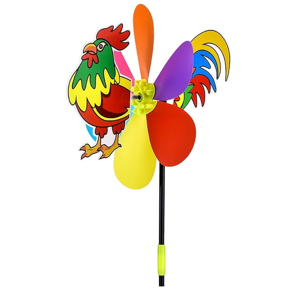 Cartoon Windmill with Tail,Whimsical Garden Spinner for Kids Outdoor Play