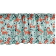 thumbnail image 1 of Ambesonne Cartoon Valance Pack of 2, Happy Dinosaur Animals, 54"X12", Scarlet Mint Green, 1 of 4