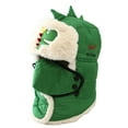 thumbnail image 1 of Cartoon Winter Hats Ski Cap for Girls Boys Windproof Thermal Fleece Trapper Hat with Earflap Face Warmer,Color:Green, 1 of 4