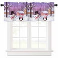 thumbnail image 1 of Cartoon Winter Snowman Valances for Windows, Christmas Snowflakes Penguins Light Filtering Window Treatment Valances, Rod Pocket Small Curtains for Kitchen/Bathroom, 60"x14", 1 of 9
