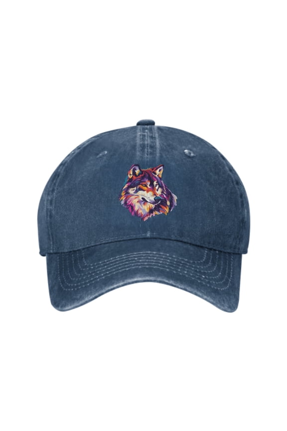 Cartoon Wolf Baseball Caps for Men Women Adjustable Casual Trucker Hats for Fishing Outdoor Activities Fashion Hats