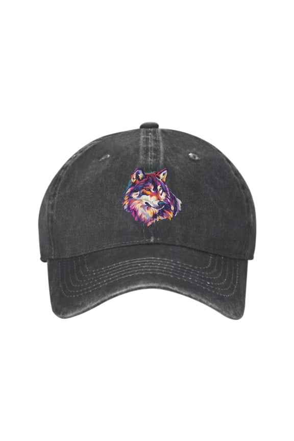 Cartoon Wolf Baseball Caps for Men Women Adjustable Casual Trucker Hats for Fishing Outdoor Activities Fashion Hats