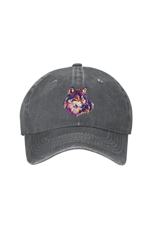 Cartoon Wolf Baseball Caps for Men Women Adjustable Casual Trucker Hats for Fishing Outdoor Activities Fashion Hats