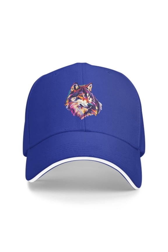 Cartoon Wolf Baseball Caps for Men Women Fashion Summer Casquette Adjustable Casual Trucker Hats for Outdoor Activities