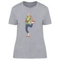 thumbnail image 1 of Cartoon Woman Skating T-Shirt Women -Image by Shutterstock, Female Small, 1 of 2
