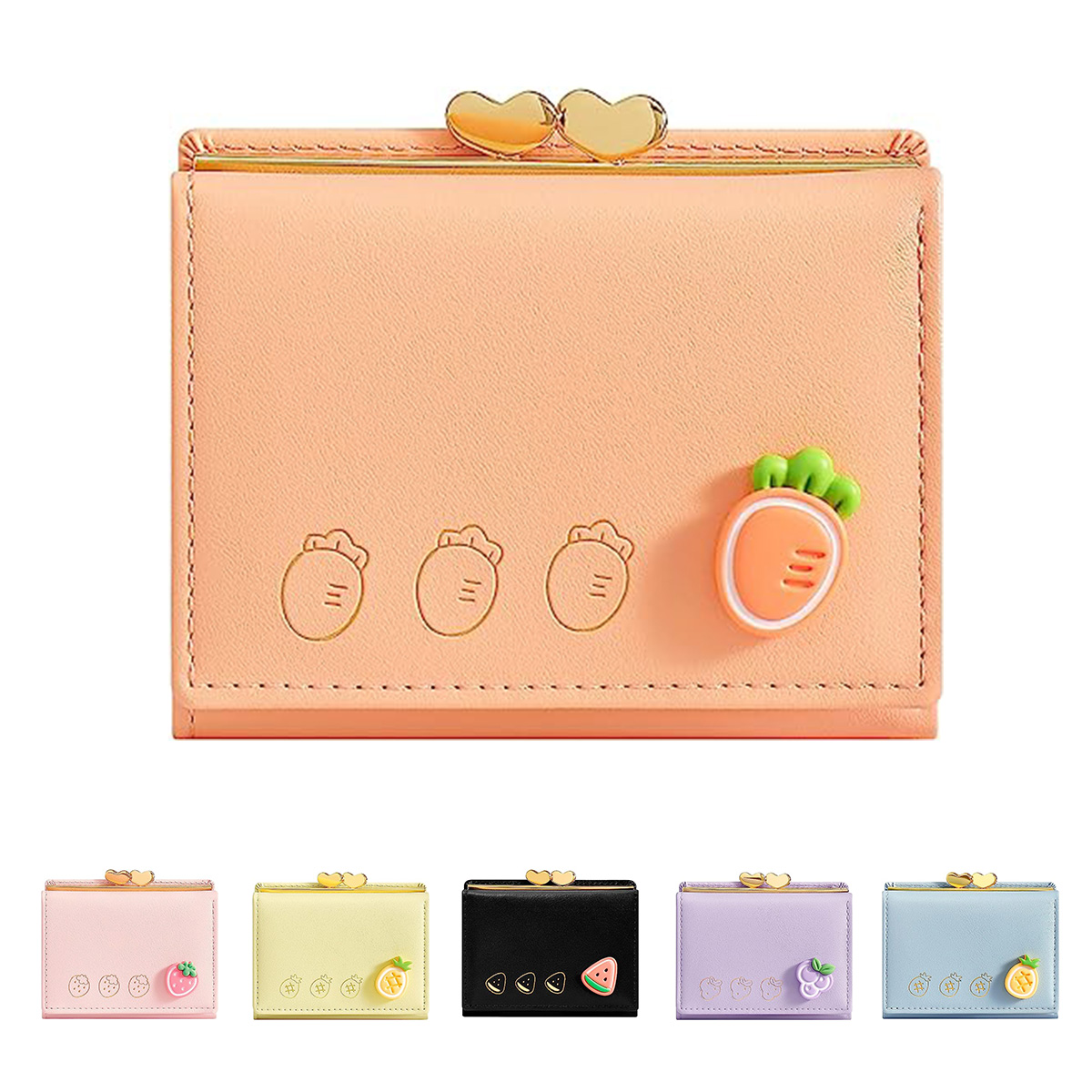 Cartoon Women Pu Leather Wallets Kawaii Mini Bags Coin Purse Card