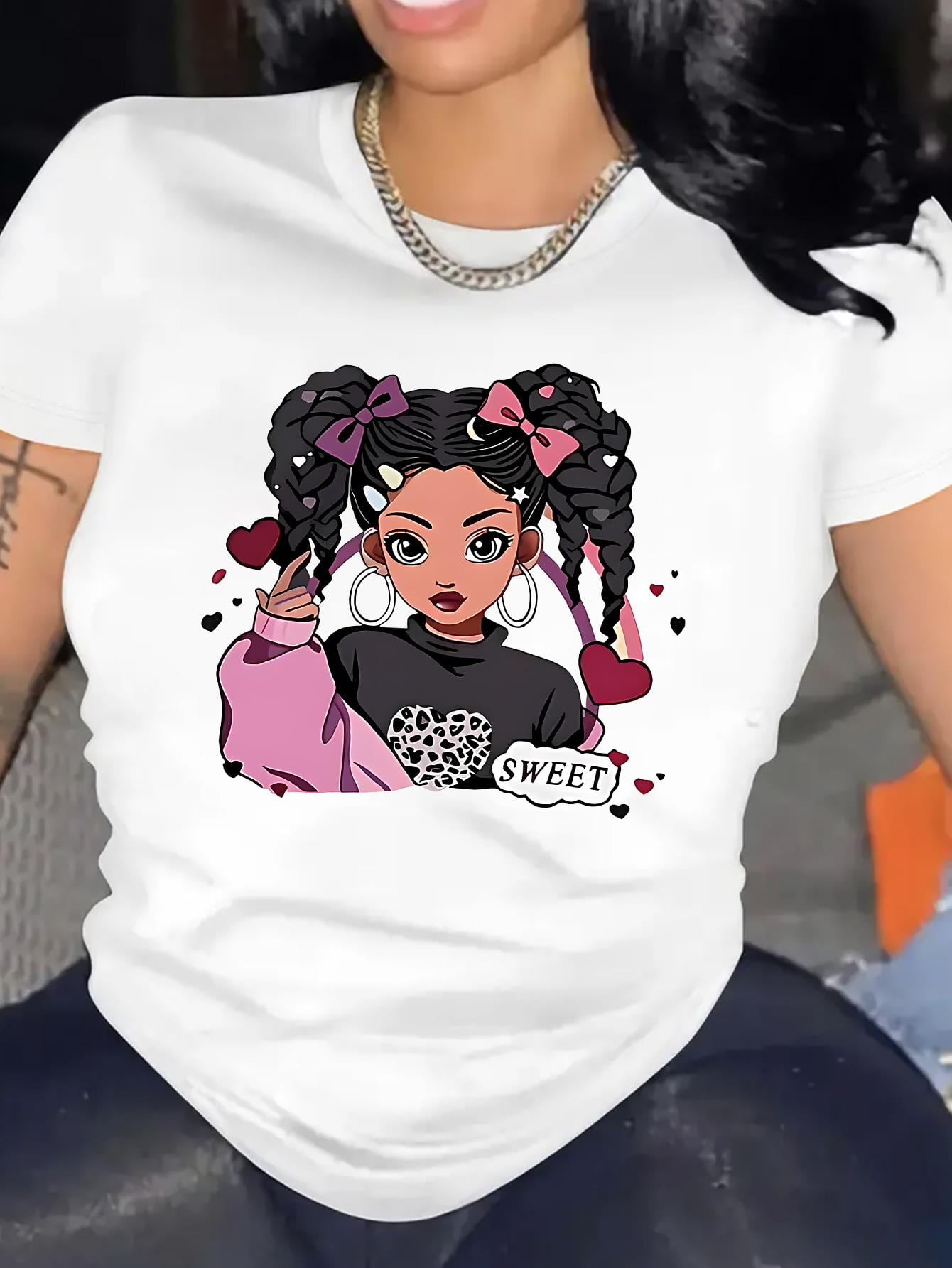 Cartoon Printed Long T-shirt For Women's main image 1