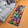 thumbnail image 1 of Cartoon Words 72×24 inch Runner Rug Non-Slip Pads Ares Rugs Washable for Bedroom Bathroom Living Room, 1 of 6