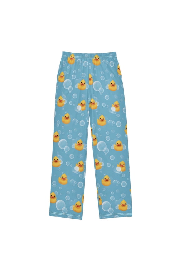 Cartoon Yellow Duck Pajama Pants Soft and Lightweight Elastic Waistband Pajama Pants