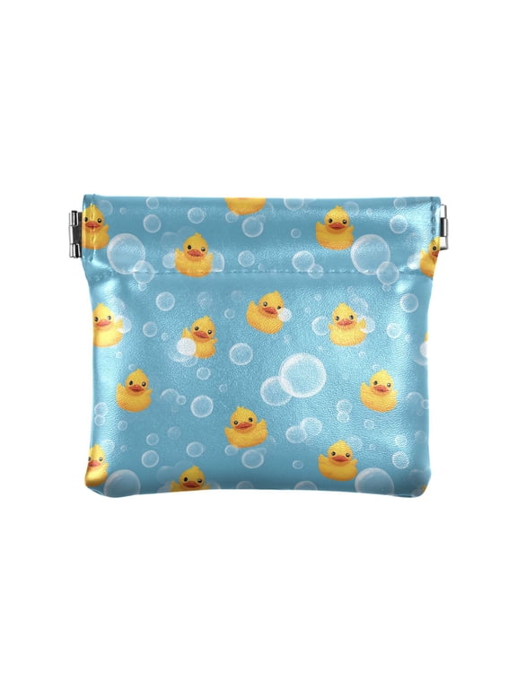 Cartoon Yellow Duck Wallet Small PU Leather Change Pouch Wallet for Women