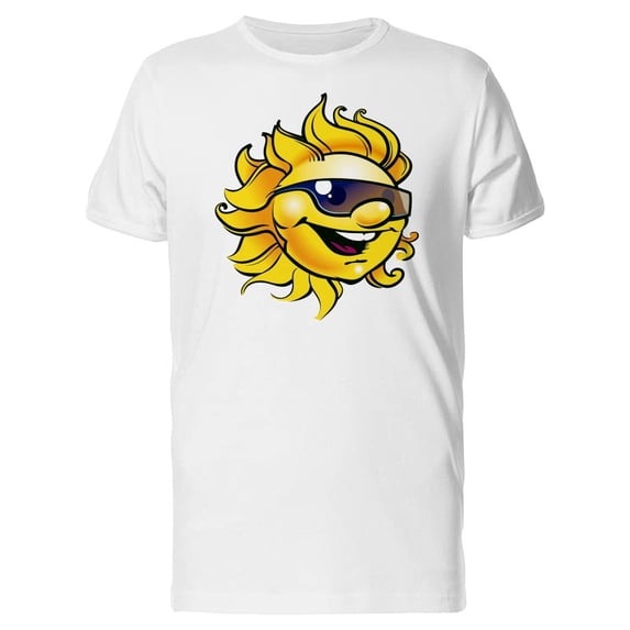 Cartoon Yellow Sun With Glasses Tee Men's -Image by Shutterstock
