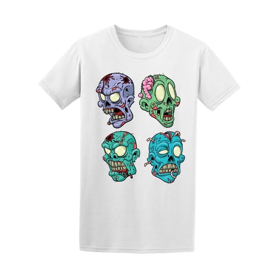 Cartoon Zombie Heads Graphic Tee - Image by Shutterstock