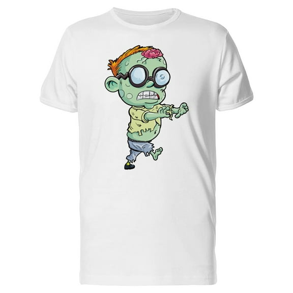 Cartoon Zombie Nerd Tee Men's -Image by Shutterstock