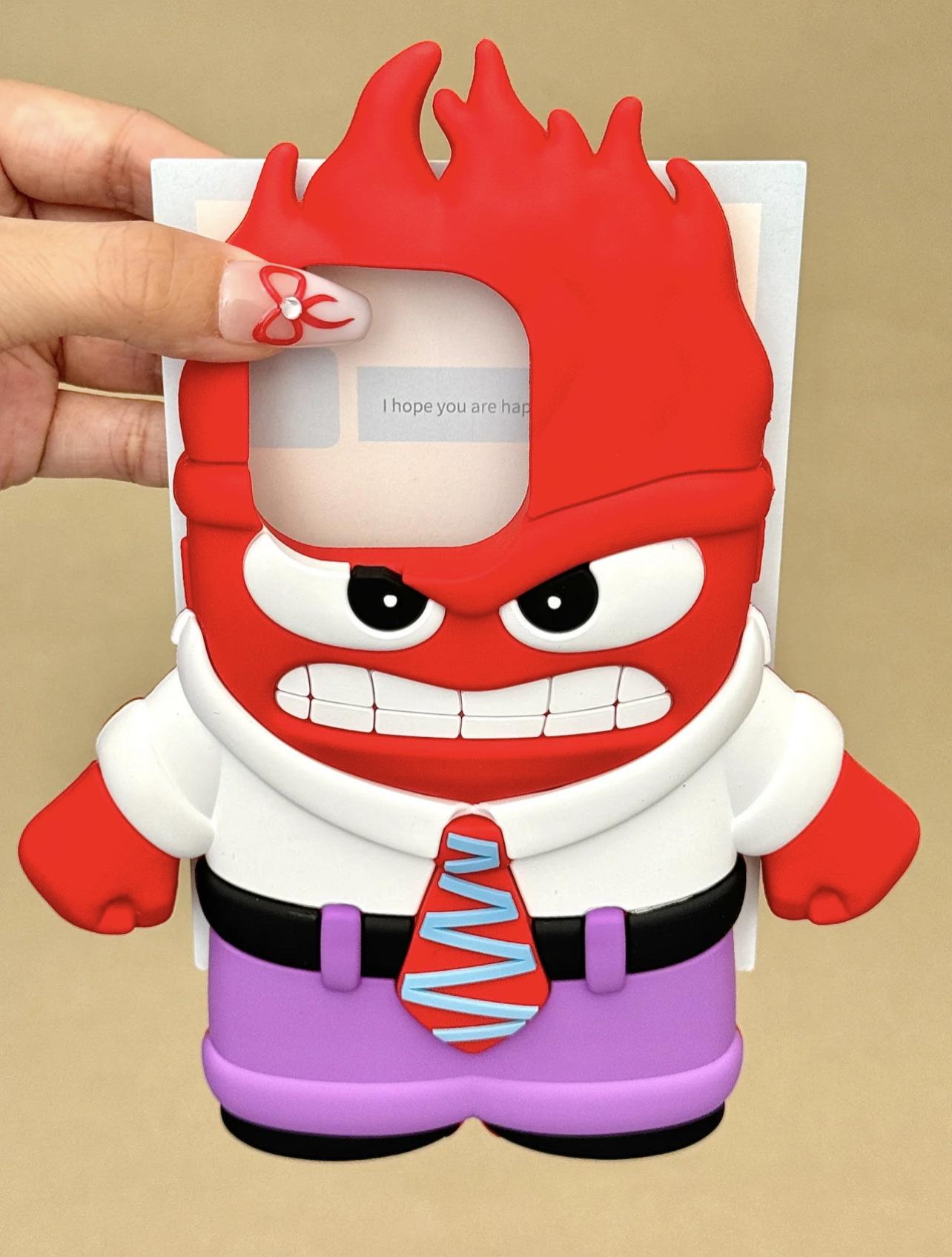 Cartoon anime head In side Out mobile phone case Angry for Apple ...