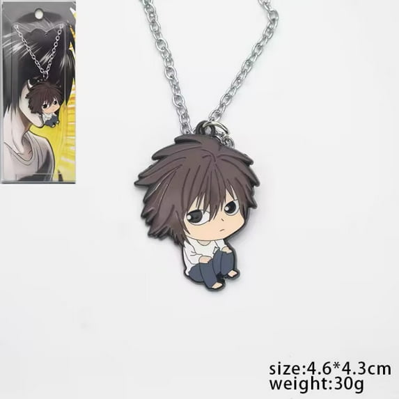 Cartoon character Death Ryuk keychain Death Note alloy key ring necklace pendant