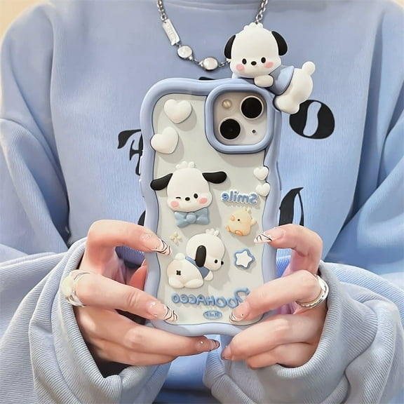 Cartoon cute Pocha phone case for iPhone 16/15/13/14 Pro Max/12/11 shockproof phone case