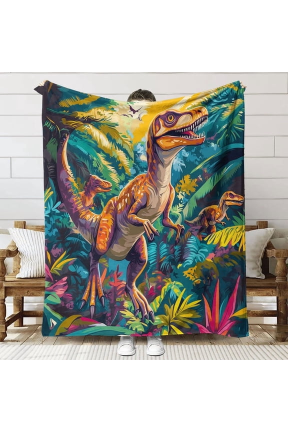 Cartoon dinosaur Throw Blanket Gifts for Fans Lover Girls Boys Women Present Hoodie Him Bed 30"x40"