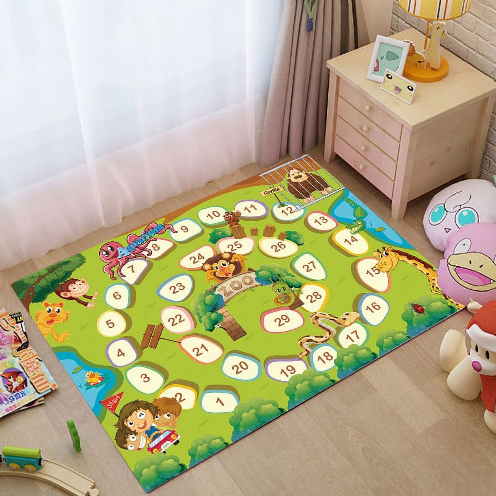 Cartoon football Kids Room play Area Rug Baby Crawl Floor Mat Child ...
