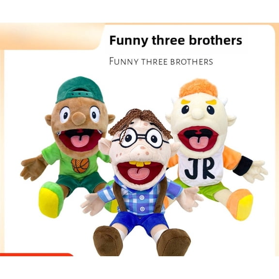 Cartoon funny mouth opening boy hand puppet parent-child interaction character plush toy early childhood education gift