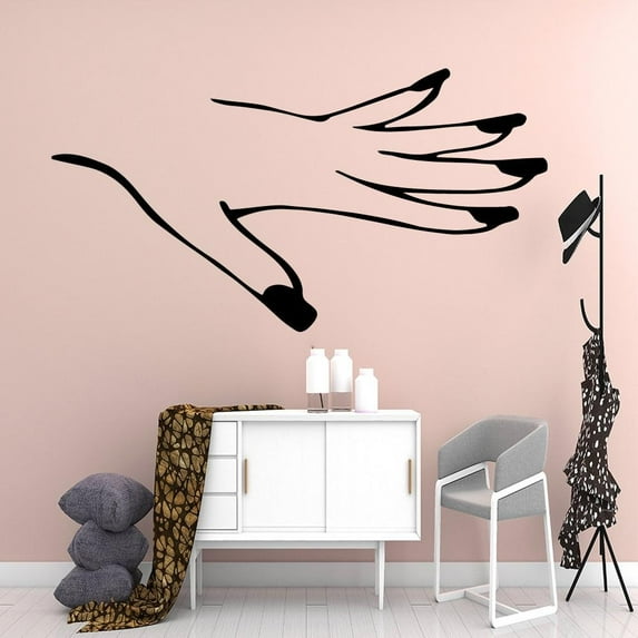 Cartoon hand nail salon Vinyl Kitchen Wall Stickers Wallpaper Rooms Home Decor Wall Decal Home Decor 43x81cm