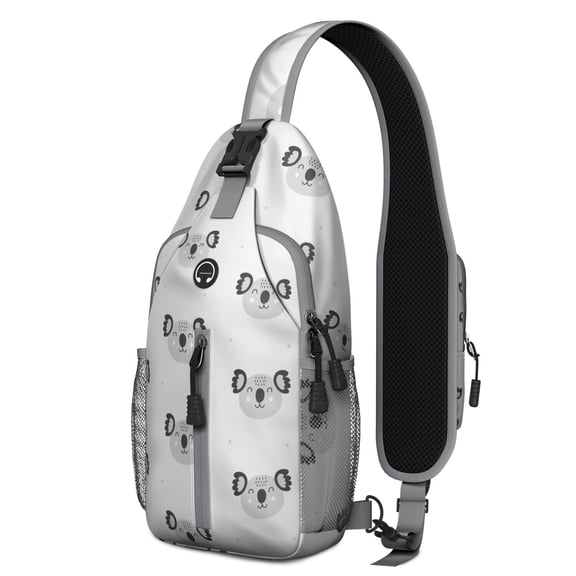 Cartoon hedgehog Leaves Cute Watercolor hedgehog Print Sling Bag Sling Backpack, Multiple Compartments, Lightweight and Durable, Ideal for Daily commuting, travelers
