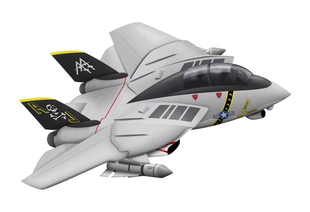 Cartoon illustration of a F-14 Tomcat Canvas Art - InkwormStocktrek Images (17 x 12)