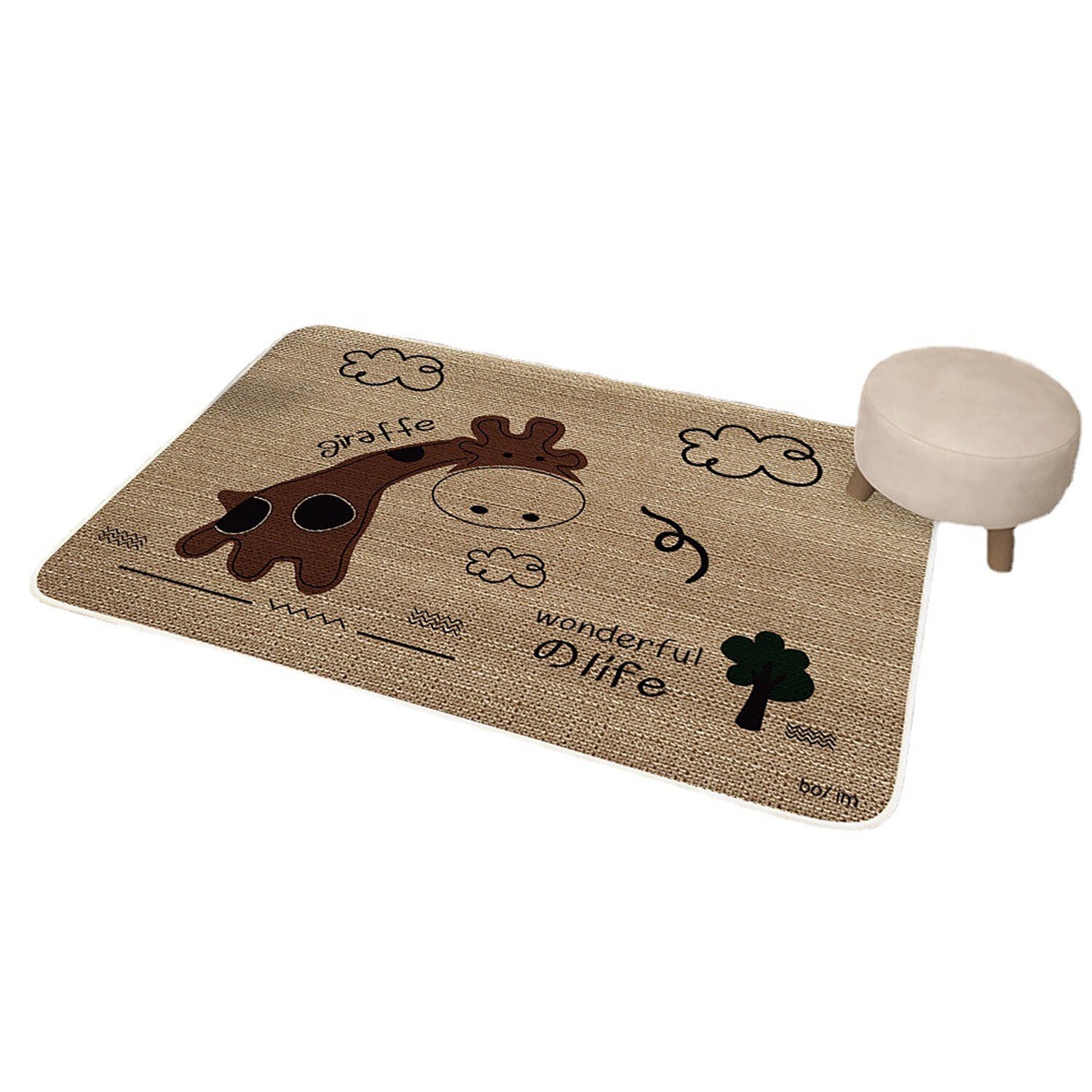 Cartoon linen Washable Rug, kitchen entrance bathroom Bug,for corridor ...