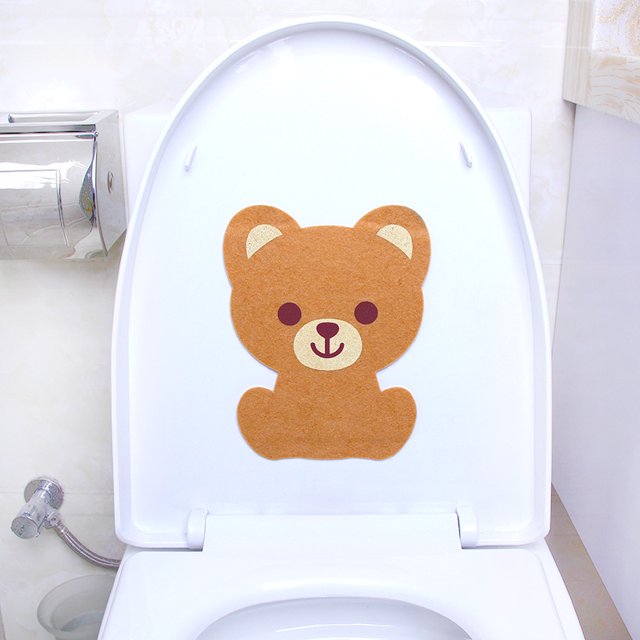 Cartoon lovely animal toilet stickers Creative cute home decoration
