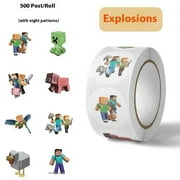 Cartoon minecraft game tape sticker creative ins decoration sealing sticker card wall sticker roll sticker