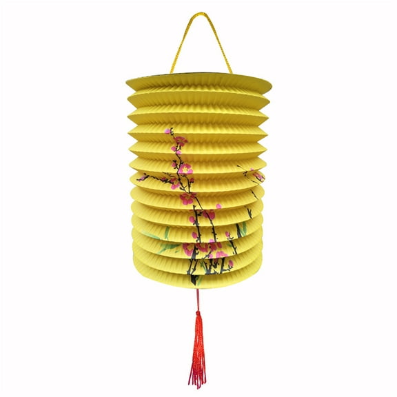 Cartoon organ paper lantern decoration for traditional children's portable colorful lights - yellow