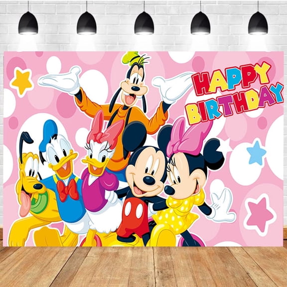 Cartoon playground mouse theme backdrop,Cartoon mouse family Birthday party supplies decoration, cute anime mouse theme photo baby shower backdrop, mouse banner 5 x 3 feet
