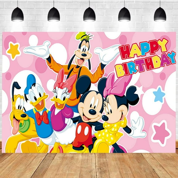 Cartoon playground mouse theme backdrop,Cartoon mouse family Birthday party supplies decoration, cute anime mouse theme photo baby shower backdrop, mouse banner 5 x 3 feet
