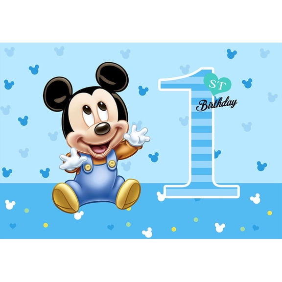 Cartoon playground mouse theme backdrop,Cartoon mouse with one-year-old birthday Birthday party supplies decoration, cute anime mouse theme photo baby shower backdrop, mouse banner 5 x 3 feet
