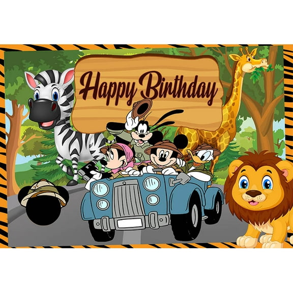 Cartoon playground mouse theme backdrop,Cartoon mouse in the zoo Birthday party supplies decoration, cute anime mouse theme photo baby shower backdrop, mouse banner 5 x 3 feet