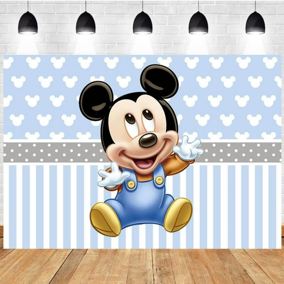 Cartoon playground mouse theme backdrop,Mickey cub Birthday party supplies decoration, cute anime mouse theme photo baby shower backdrop, mouse banner 5 x 3 feet
